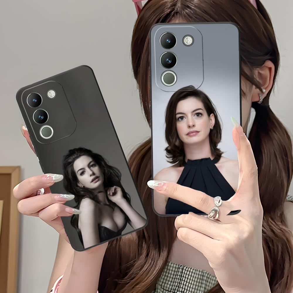 Anne Hathaway Mobile Phone Case for VIVO V60 V50 V40 V30 V29 V27 V25 V23 Pro Lite 5G Colorful Printing Cover Luxury Cover