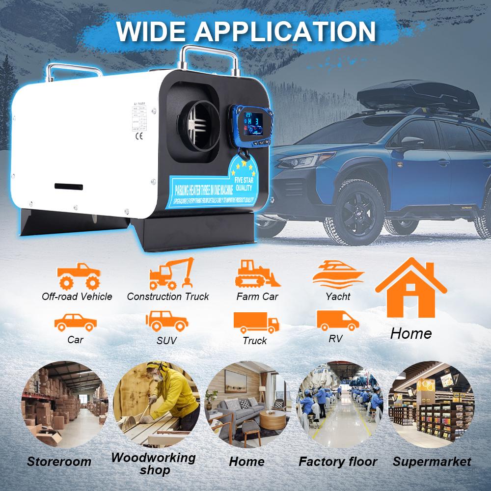 5/8 кВт Дизельный воздушный отопитель 12 В/24 В/220 В Три в одном Белый Горизонтальный Автомобильный отопитель для Автомобиля Грузовика Лодки Автодома Парковочный Дизельный отопитель