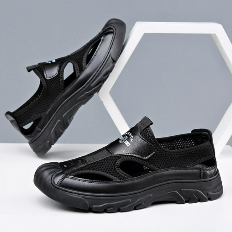 Новые мужские сандалии летние модные полые дышащие удобные легкие пляжные туфли сетчатые повседневные туфли на открытом воздухе Erkek Ayakkabı