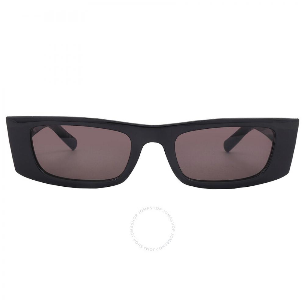 Saint Laurent Black Rectangular Unisex Sunglasses Sl 553s 001 52