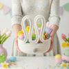 Мультяшная корзина для хранения кролика из хлопковой веревки, ручная работа, пасхальная подарочная корзина, декоративная, большая вместимость, корзина с пасхальным кроликом