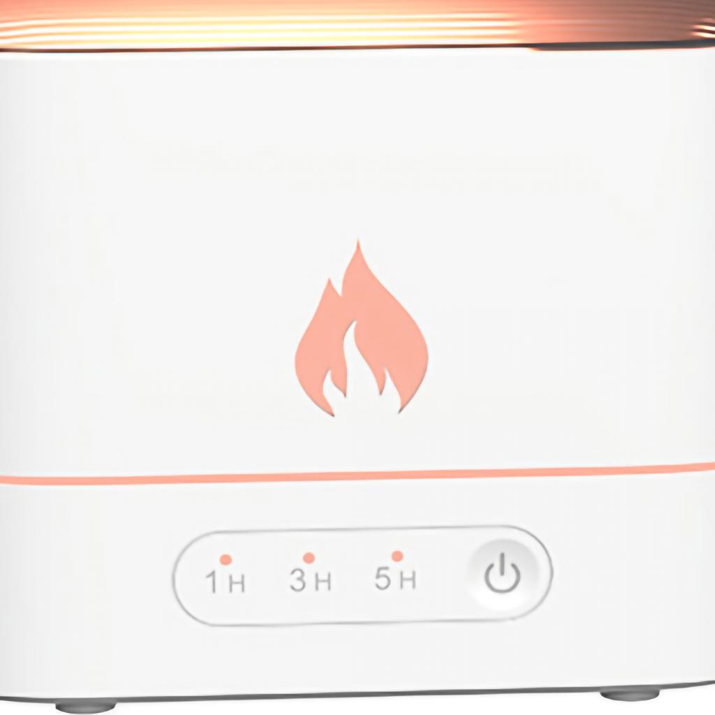 Диффузор аромата пламени Домашний USB Ультразвуковой распылитель-увлажнитель Диффузор эфирного масла пламени Белый