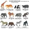 Miniature Wild Animal Figurines Collection With Static Plastic Figures For Home Display And Gift