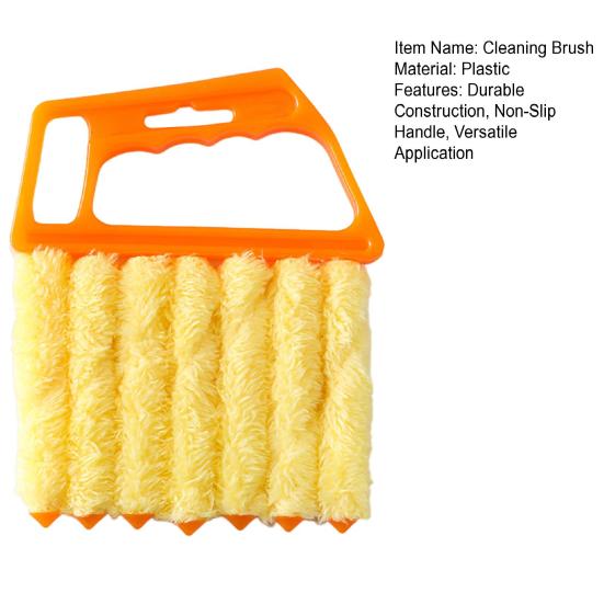 Window Blind Duster Cleaning Brush Non-Slip Handle 7 Finger Air Conditioner Vent Cleaning Scrubber Mini Blinds Washable Tool