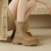 Осенне-зимние носки по щиколотку, женская мода, большие размеры, вязаные короткие сапоги, женские туфли на высоком каблуке Botas De Mujer