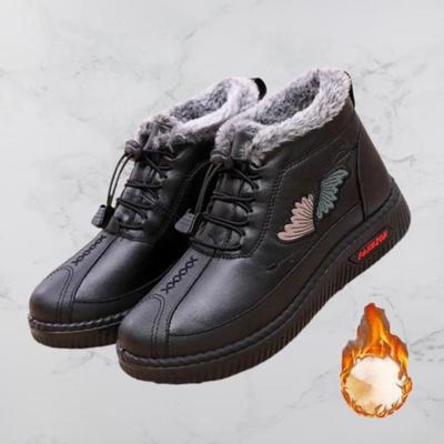 2024 Old Beijing Женская обувь Мягкие водонепроницаемые нескользящие ботинки Женские теплые ботинки на шнуровке Зимняя повседневная обувь для пожилых людей среднего возраста