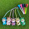 1PC Golf Tees with Glowing Light Random Color, Cute Cartoon Doll Design Golf Ball Holder, Prevent Loss for Golf Training
