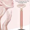 Jade Roller for Face 3 in 1 Electric Vibrating Face Roller Massager Quartz Roller Massager Skin Tightening Rose Gold