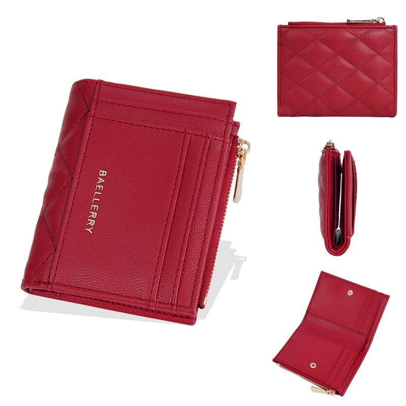 Baellerry Женские модные складные кошельки из кожи, держатель для карт для дам, денежные сумки