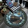 Marine Life Glass Round Area Rug Under Office Chairs Bedroom Living Room Home Decor