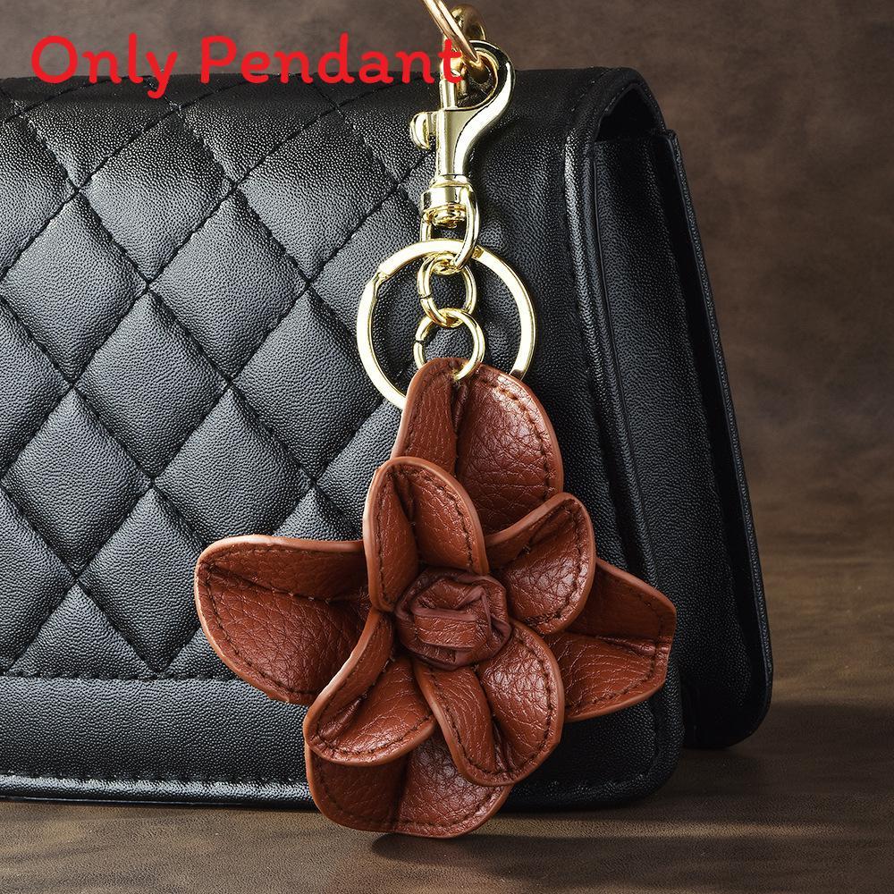 Модный Автомобильный Брелок с Искусственной Кожей и Цветочным Дизайном Для Сумки и Ключей