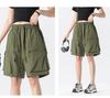 Men's Trendy Summer Loose Straight Cargo Shorts - Nylon Ice Silk, Mid-Length, Casual Fit