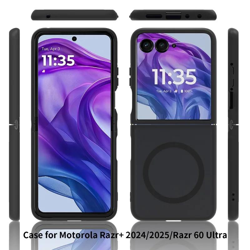 Чехол для Motorola Razr 60 Ultra для Magsafe Магнитный Матовый Чехол для Moto Razr 60 50 Ultra Razr + 2025 Ударопрочный Жесткий Бампер