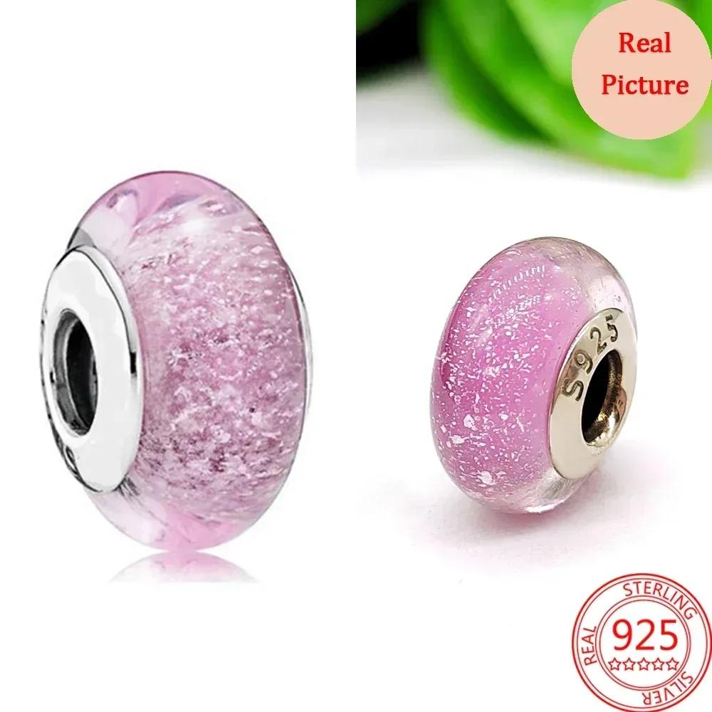 Разноцветные бусины из муранского стекла, стеклянный шарм с волнистым узором, шармы из волнистых стеклянных бусин, подходят для браслетов известных брендов, женские медные украшения, подарок