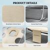5 Position Adjustable Sun Loungers Set Of 2 With Reading Hole And Side Pocket Beige
