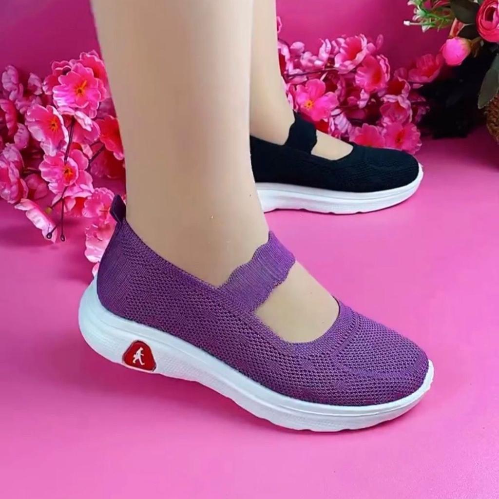 2024 Spring New Flying Woven Women's Shoes Walking Light Soft-soled Sports Shoes Versatile Casual Shoes Breathable Mother Shoes