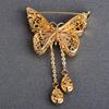 Luxurious Butterfly Style Copper Brooches Pins Shiny Insect Corsage Girls Party Jewelry