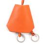 Great HERMES Necklace Margiela-era large clochette with key ring Orange leather Used