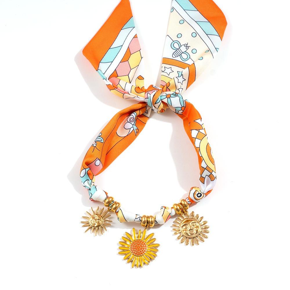 Printing Sweet Pendant Necklace Ethnic Style Bag Accessories Spicy Girls