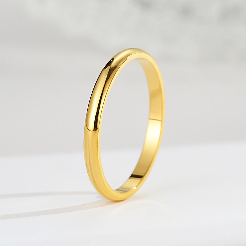 Кольцо с покрытием из 18-каратного золота, муассанит, обручальное, свадебное, из нержавеющей стали, устойчивое к выцветанию, модное ювелирное изделие