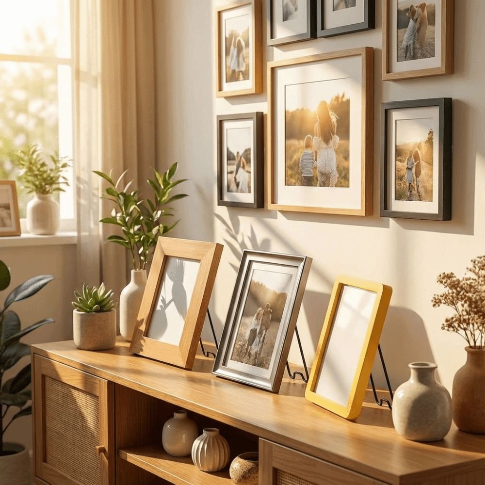 Self-Adhesive Picture Frame Bracket Stainless Steel Easel Back Stand Art Display