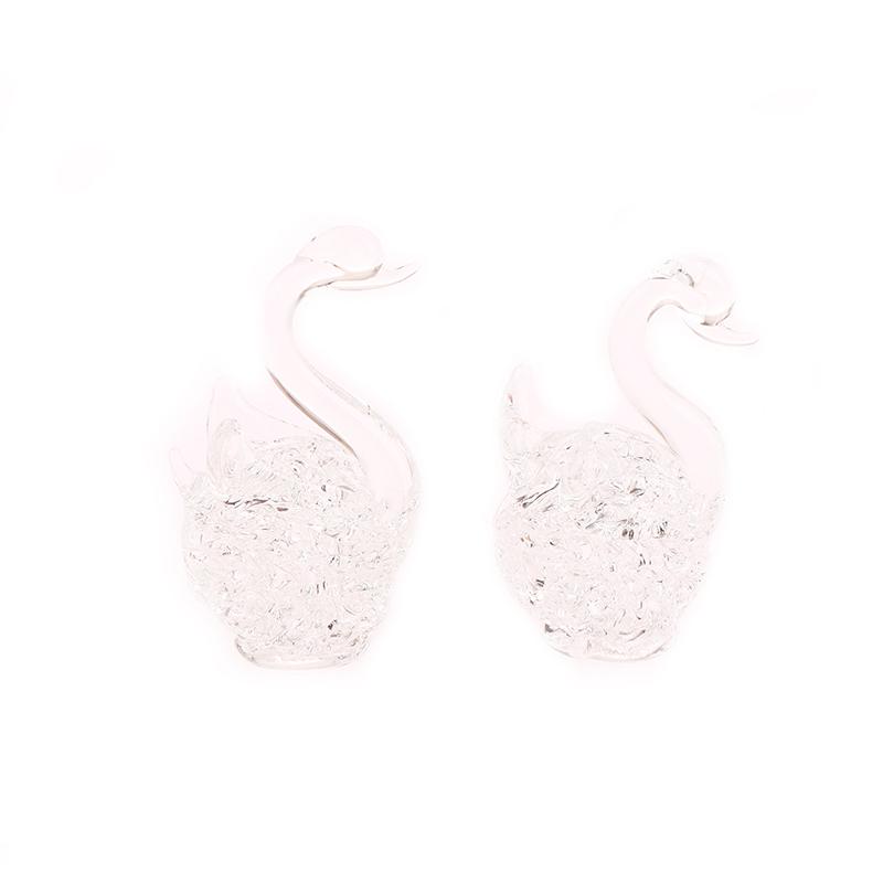 1 шт. статуэтка лебедя, стеклянное украшение в виде животного, фигурки лебедя, украшение для домашнего стола, миниатюрный креативный подарок