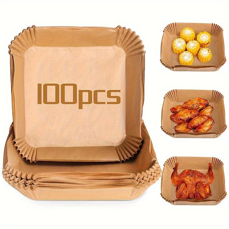 Thick Disposable Air Fryer Paper Liners, Oil-Proof Baking Sheets, Food Grade High-Temperature Mats