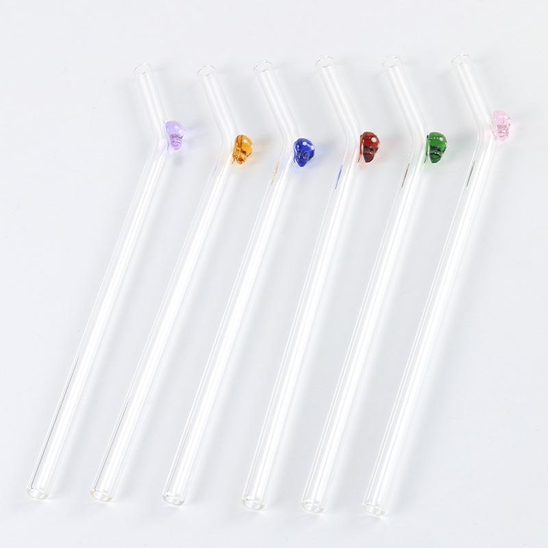 Flower Glass Straw Reusable Drinking Straws Cute Straw For Festival Party Wedding Cocktail Bar Beachs