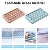 Ice Cube Mold with Lid Shovel And Container Round Ice Cube Trays for Freezer Flexible Ice Cube Maker Refreshing Drink Accessory