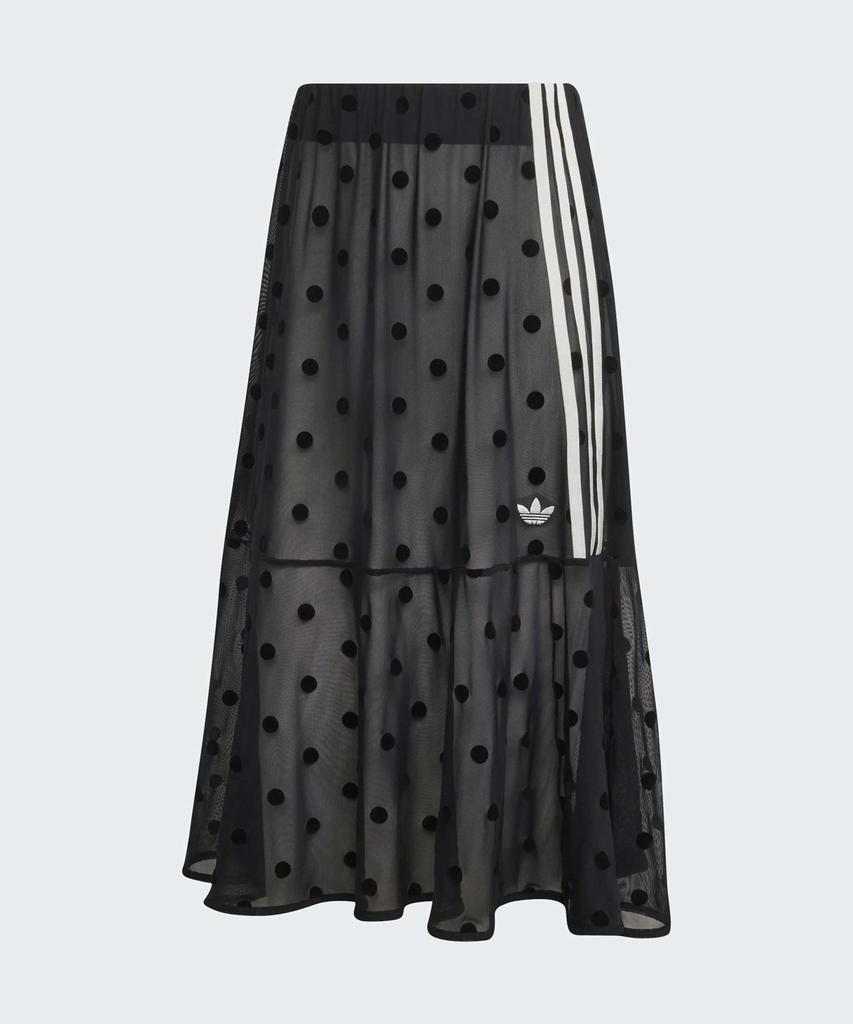 Юбка Adidas с прозрачными горошками - Черная / Kv1177