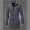 Spring and Autumn Korean Mid Length Woolen Coat Fashion Men's Top Casual Men's Woolen Windcoat Men's Coat
