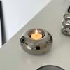 Modern Ceramic Silvery Candle Holder Ornament Round Candle Holder ins Style Desktop Home Decoration