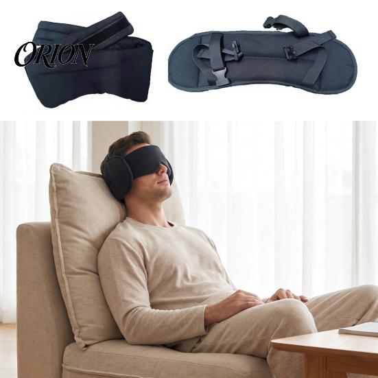 Memory Foam Sleeping Eye Mask Travel Pillow with Mask, 3-in-1 Adjustable Neck Support Full Coverage Sleep And Arm Rest Set for Airplane Train