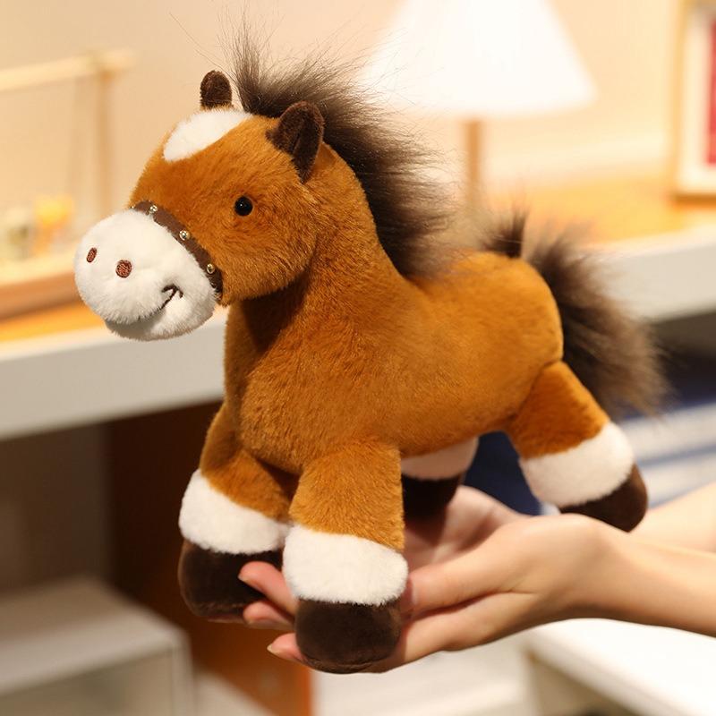 Simulation pony plush toy horse mascot doll cloth doll horse doll throw pillow zodiac horse children's gift