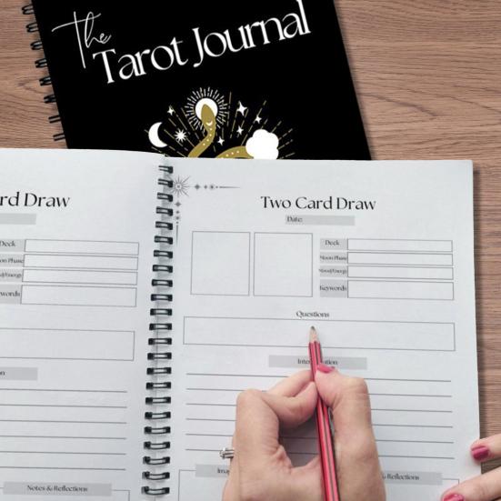 Tarot Journal for Planning Reflection Thick Paper Notebook Master Tarot History Spiritual Diary