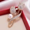 Delicate Tulip Flower Brooch For Women Elegant Suit Brooch Collar Pin Jewelry