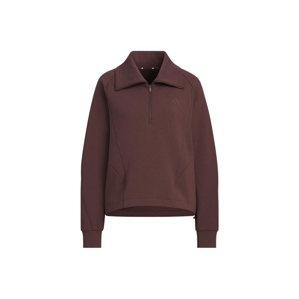 Adidas Soft Lux Loose Fit Sports Pullover Solid Color Long Sleeve Sweatshirt Women Sweatshirt KF2546