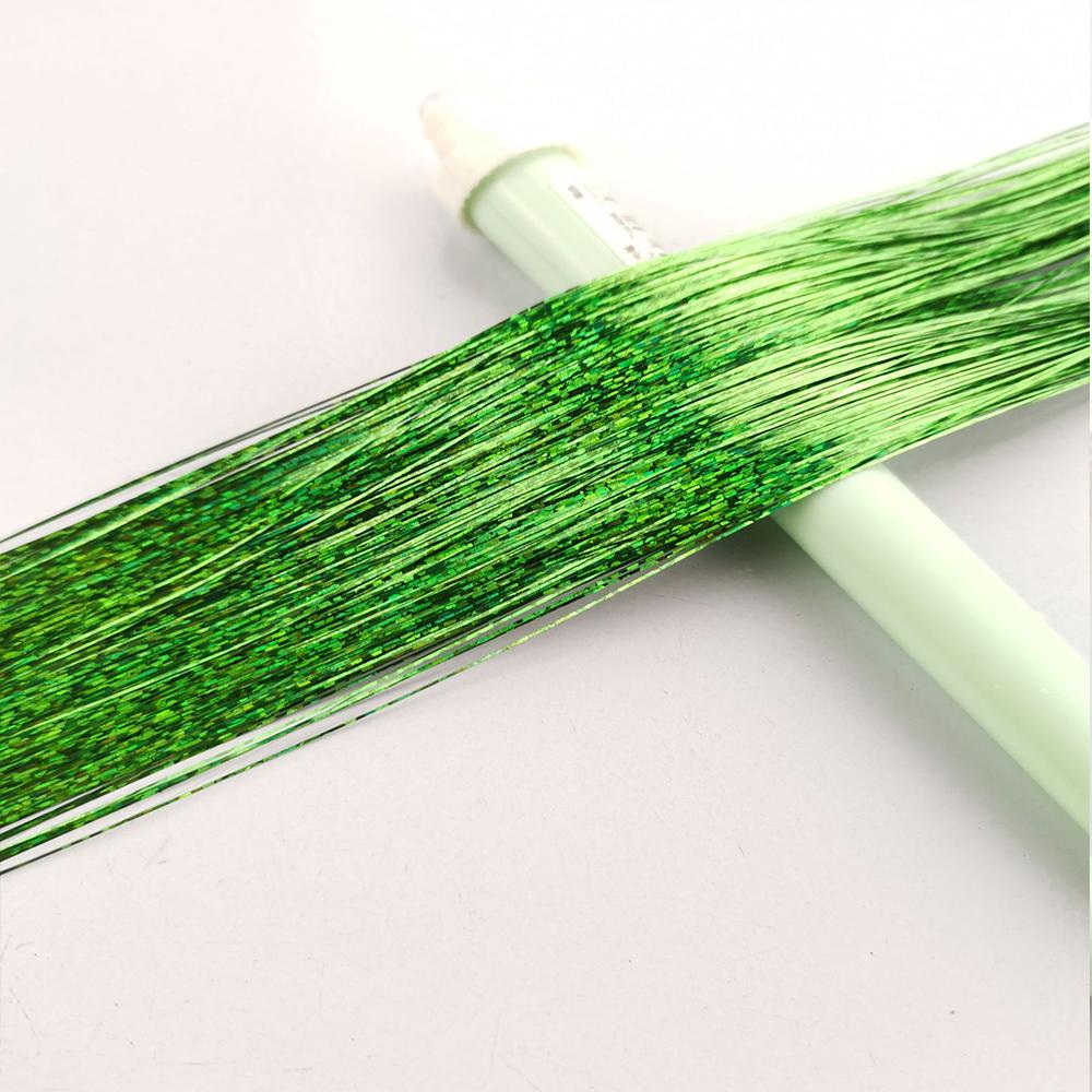 93/120cm Sparkle Synthetics Hair Extensions Tinsel Rainbow Colored Strands Girls Headwear Hairbinge Hair Laser False Decor