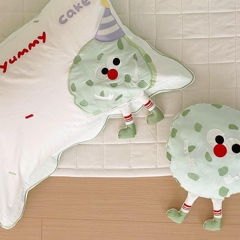Soft Cotton Washed Pillowcase Kids Toddlers 30x50cm 48x74cm Cartoon Print Hypoallergenic Sleep Accessory
