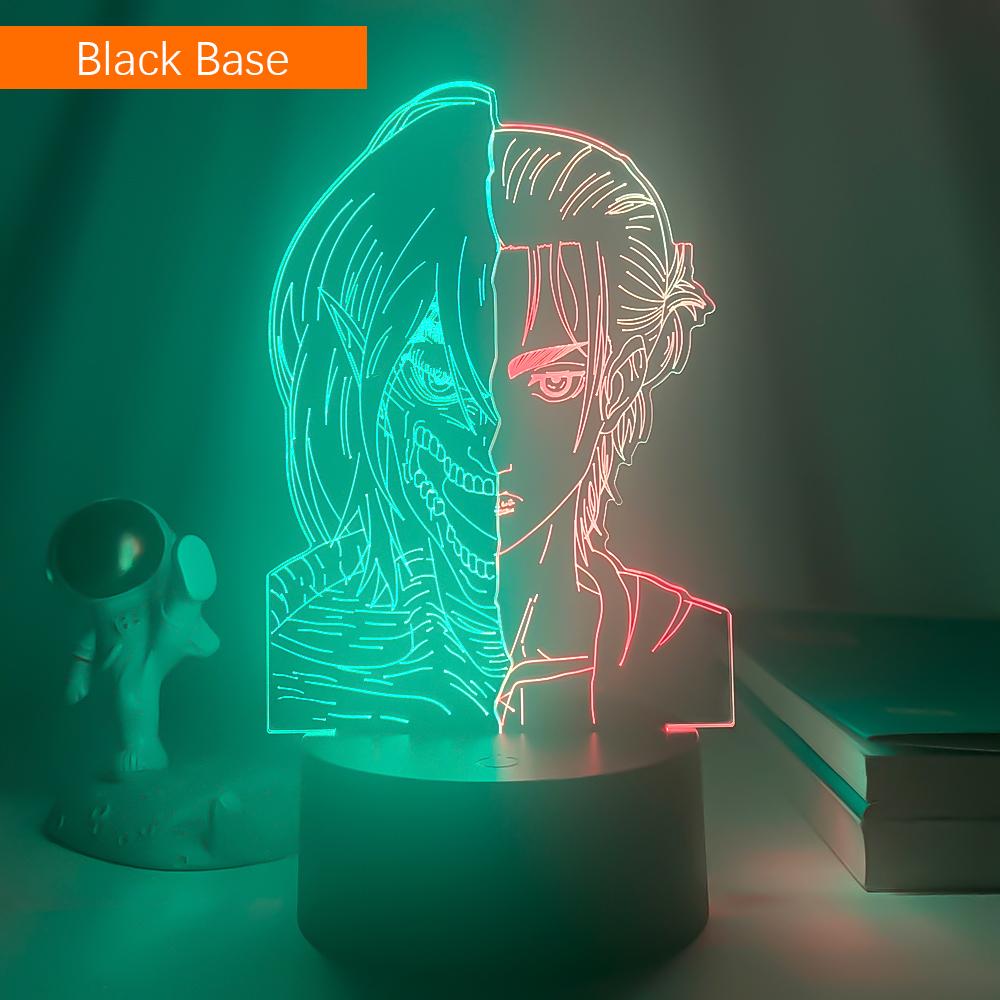 Двухцветная 3D-лампа для геймера в стиле аниме, светодиодный ночник, 7/16 цветов, пульт дистанционного управления, фигурки для дома, спальни, лампы, декоративный подарок