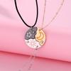 3pcs Creative Best Friend Necklace Pizza Shape Cartoon Pendant Necklace Children