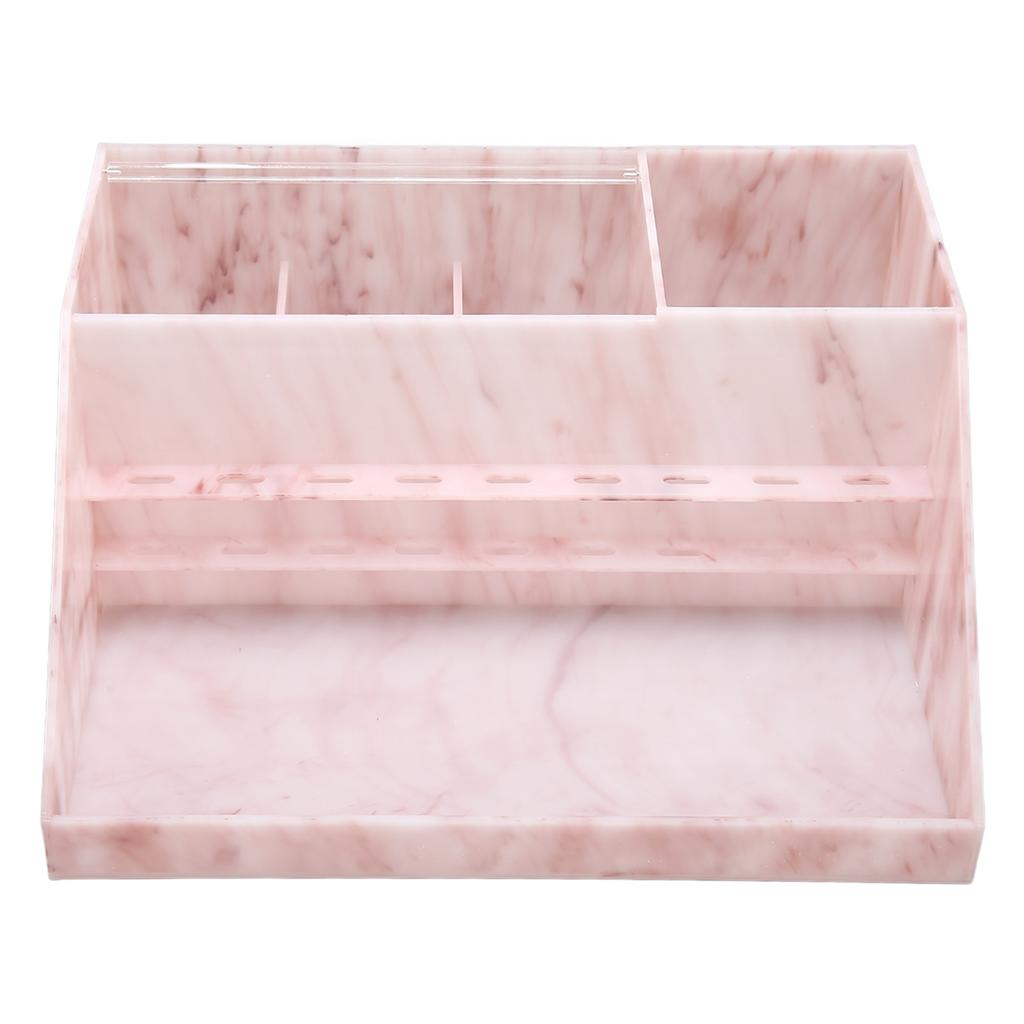 Пылезащитный органайзер для хранения акриловый розовый отсек с мраморной текстурой органайзер для аксессуаров для ресниц