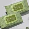 TONYMOLY The Chok Chok Green Tea No-Wash Cleansing Tissues Set – 100 Sheets × 2 Packs