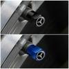 UMZJP1 New For Mercedes Benz 4Pcs Metal Car Tire Valve Caps Wheel Dust Cover Car Accessories for Mercedes Benz AMG W204 W211 W212 W213