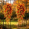 Realistic Silk Petunias Artificial Morning Glory Flower, Faux Fall Hanging Flowers Plants, UV Autumn Decor for Front Door Resistant Wall Home