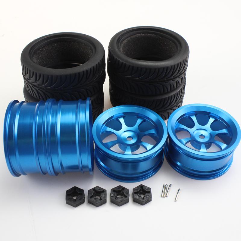 4 шт. обод и шины с адаптером для WLtoys 1/14 144001 RC автомобильные детали обновление колес из алюминиевого сплава