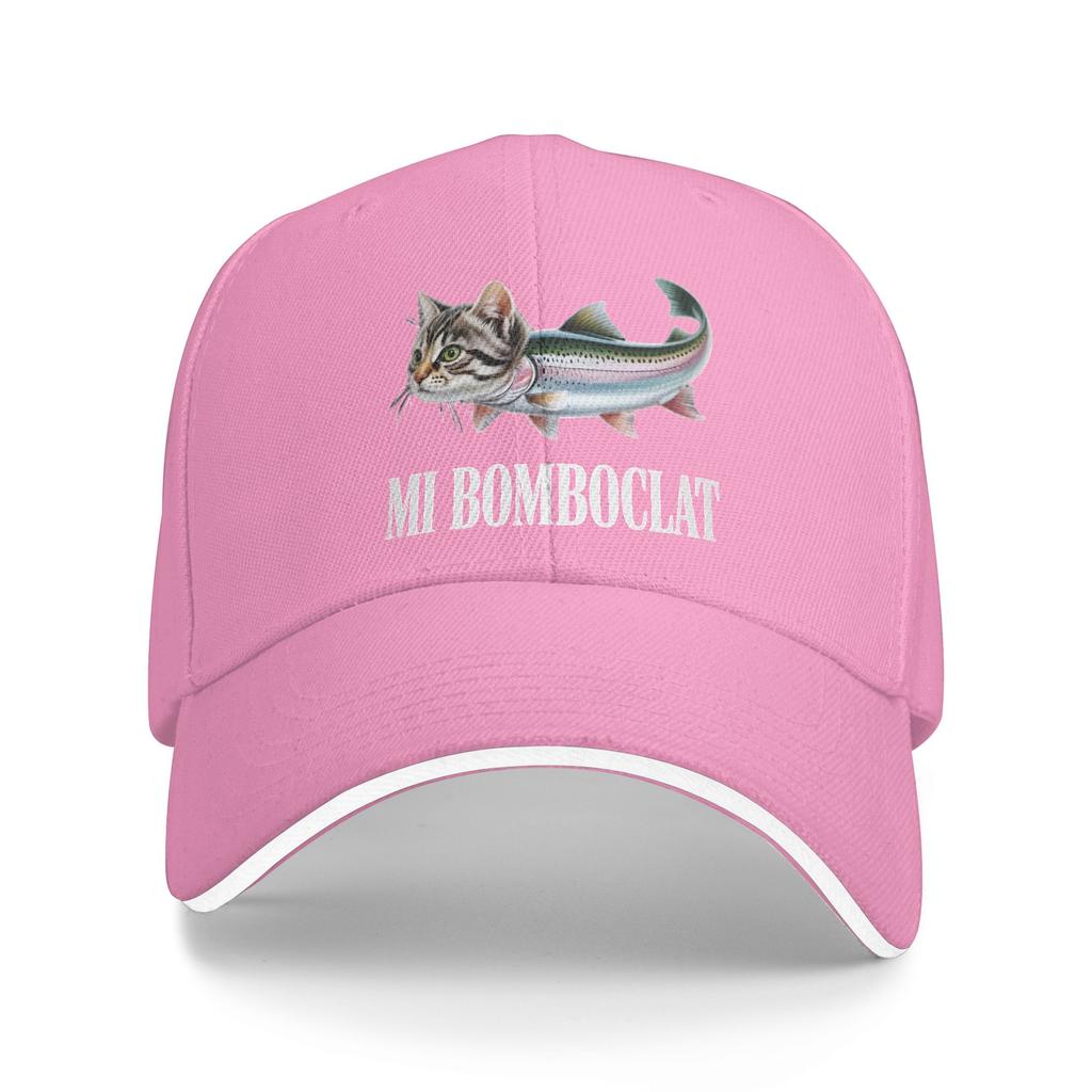 Custom Punk MiBomboclat Fish Cat Meme Baseball Cap for WoUnisex Unisex Adjustable Dad Hat Sun Protection Snapback Hats