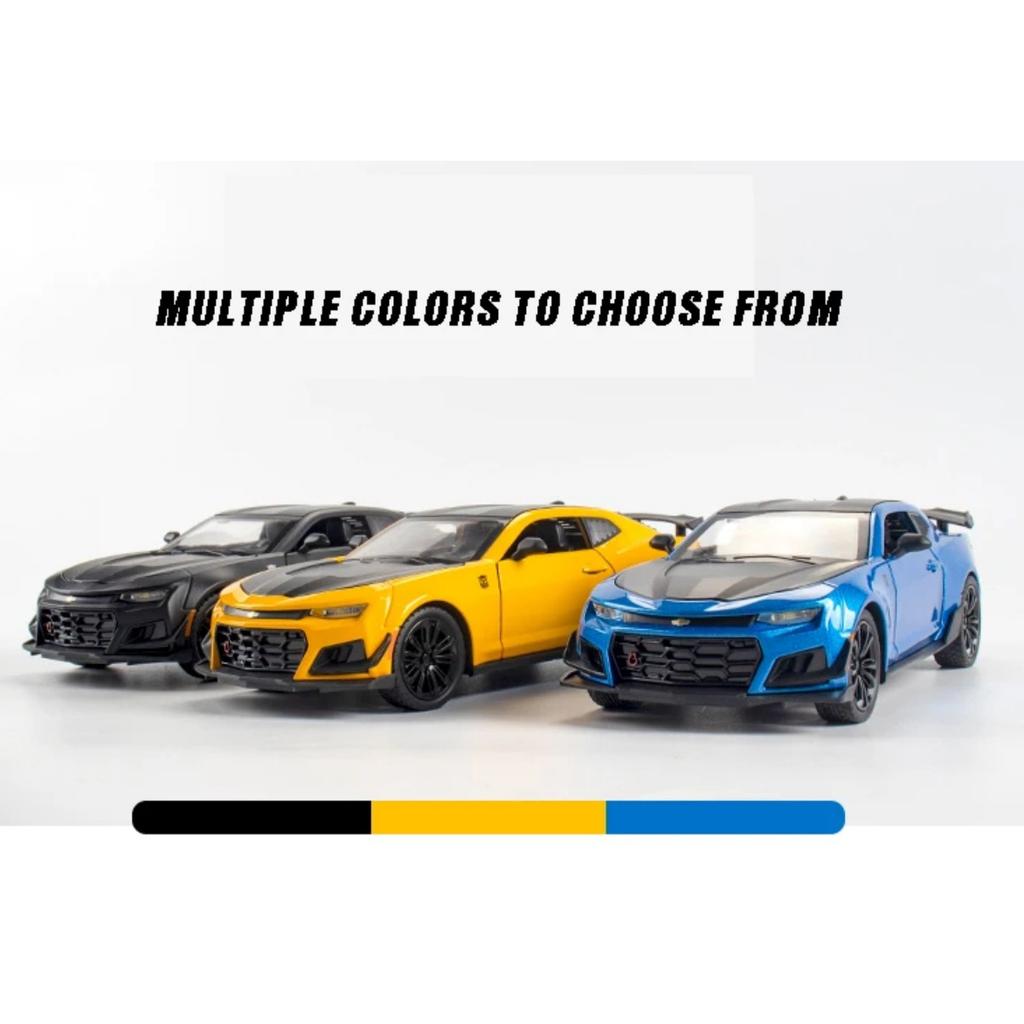 1/24 Scale Chevrolet Camaro Alloy Sports Car Model Diecast Simulation Model Collection Hobbies Decoration Boutique Ornament Gift for Boyfriend