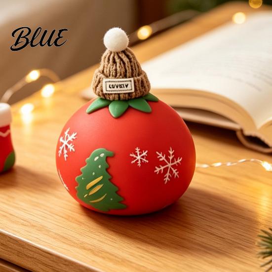 Sensory Fidget Stress Relievers Christmas Tomato Bear Squeeze Toy for Relief Cute TPR Decompression Collectible Holiday Themed Figurines Figure with