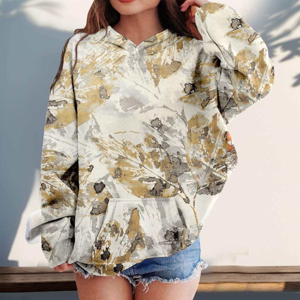 Детские толстовки с капюшоном, свободные принты, спортивная рубашка с капюшоном, модная спортивная рубашка